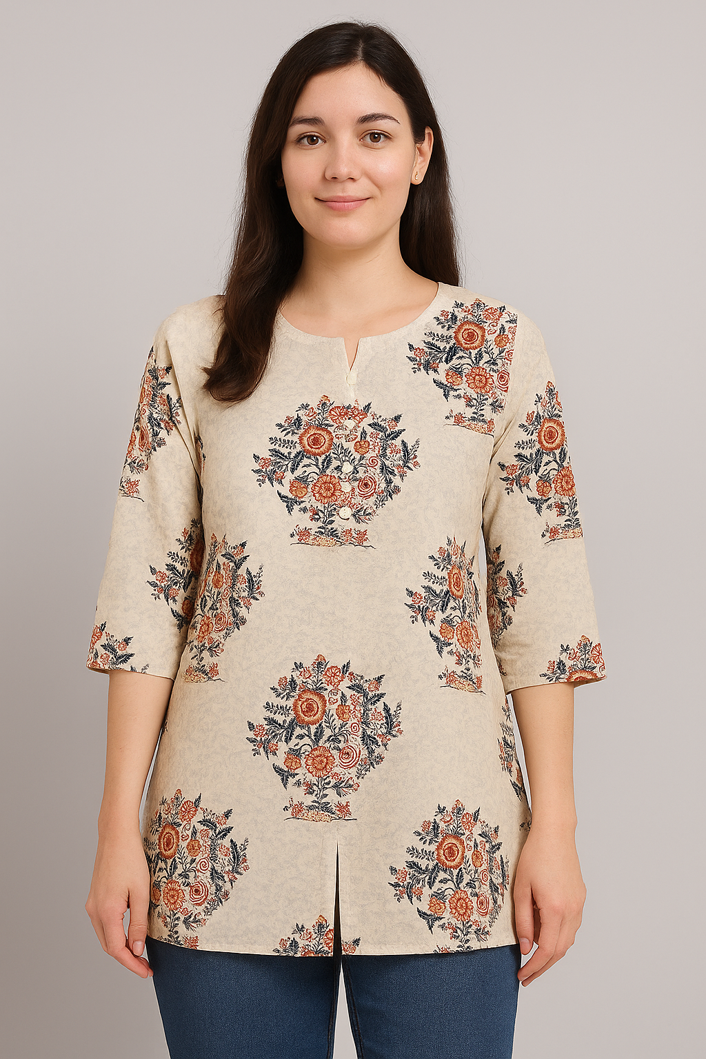 Beige Short Kurti