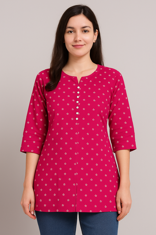 Rani Pink Short Kurti